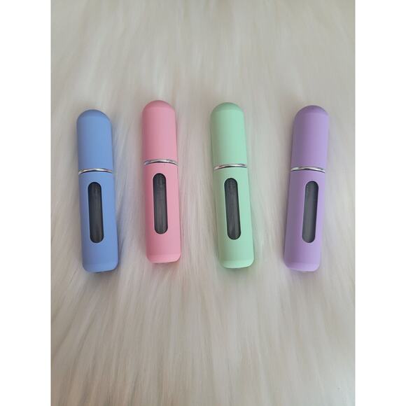 Four Refillable Portable Mini Travel 5ml Perfume Spray Scent Bottles-New - Picture 1 of 4